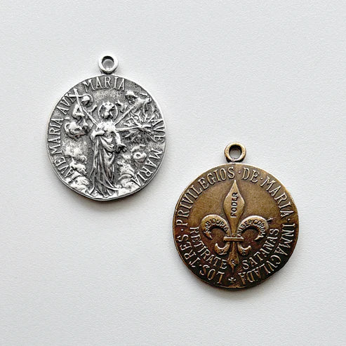 1" Step Back Satan Medal - Antique Model ME1035