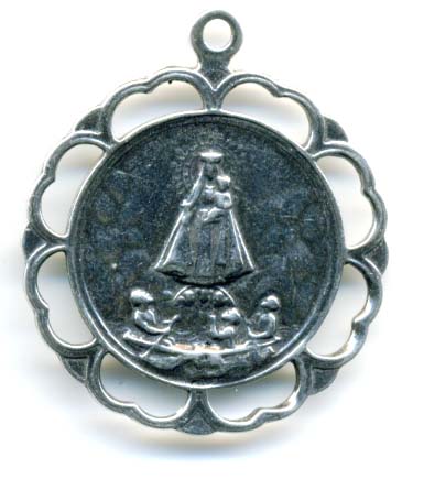 1 1/2" Our Lady of Charity Medal - Nuestra SeÃ±ora de la Caridad del Cobre - Antique Model ME1050