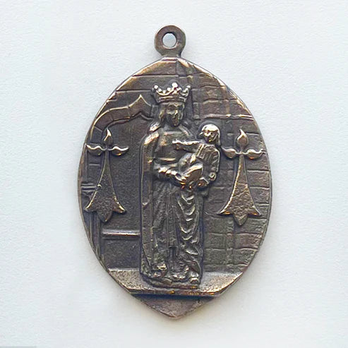 1 1/2" Blessed Mother Medal - Antique Model ME1053