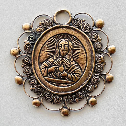 2" Sacred Heart of Jesus Medal - Antique Model ME1059