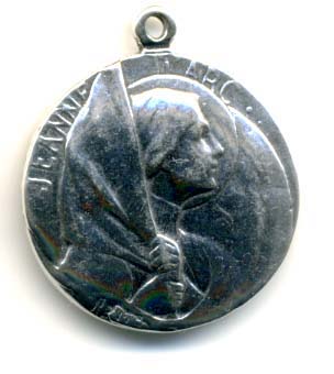 3/4" Joan of Arc Reims Medal - Antique Model ME1070