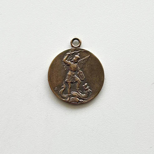 1 1/4" St Michael the Archangel & Our Lady of Remedies Medal - Antique Model ME1072