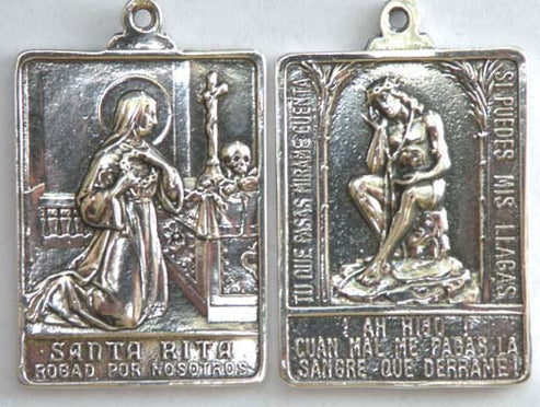 1 1/2" St Rita Medal - Antique Model ME1083