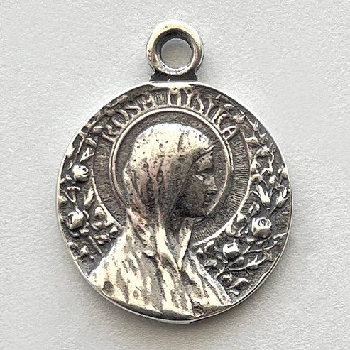 1" Rosa Mystica Notre Dame Medal - Antique Model ME1089