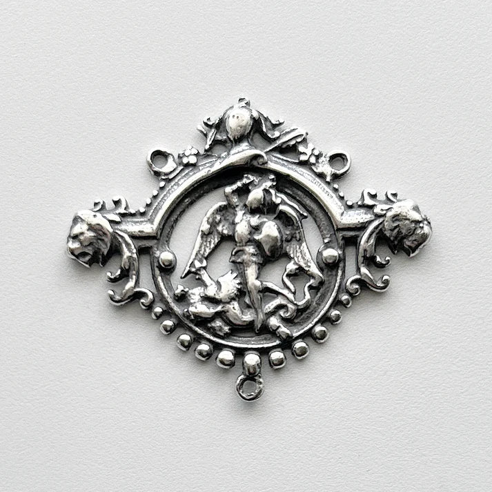 1 1/4" Saint Michael Antique Rosary Center Model CE1125
