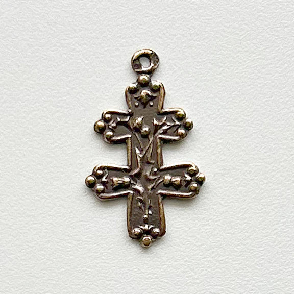 3/4" Tiny Small Cross of Lorraine Antique Vintage Model CR1135