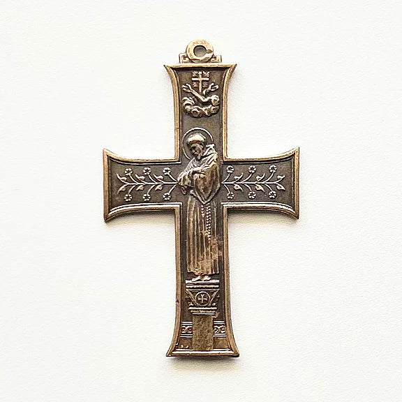 2 3/8" St Francis St Benedict Tau Cross Antique Vintage Model CR1287