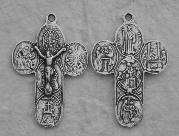 1 1/2" St Benedict Crucifix Antique Model CX1324