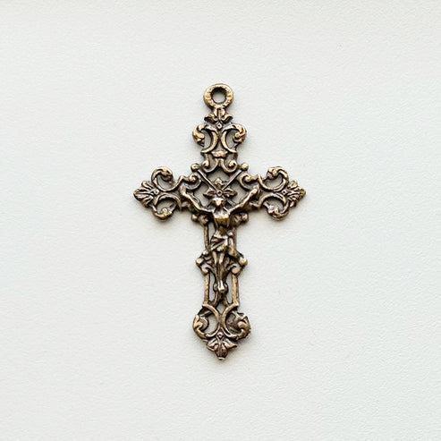 1 1/2" Tiny French Crucifix Antique Model CX215