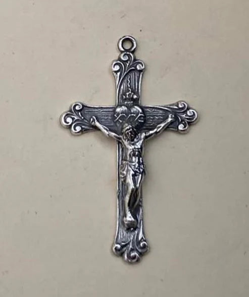 1 3/4" Sacred Heart Crucifix Antique Model CX316