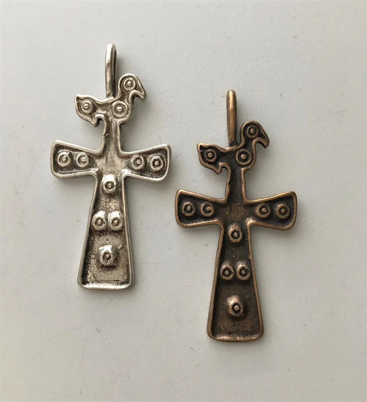 2" Armenian Cross Necklace Pendant Antique Vintage Model CR375