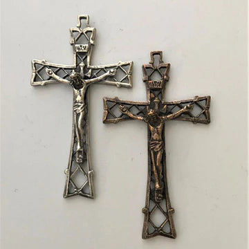 2 5/8" Lattice Crucifix Large Antique Model CX339