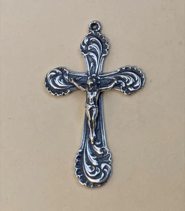2" Women's Crucifix Antique Rosary Model CX406