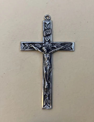 2" Simple Crucifix Antique Rosary Model CX411