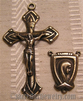 1 3/4" Mens Rosary Parts Set Art Deco 448-482