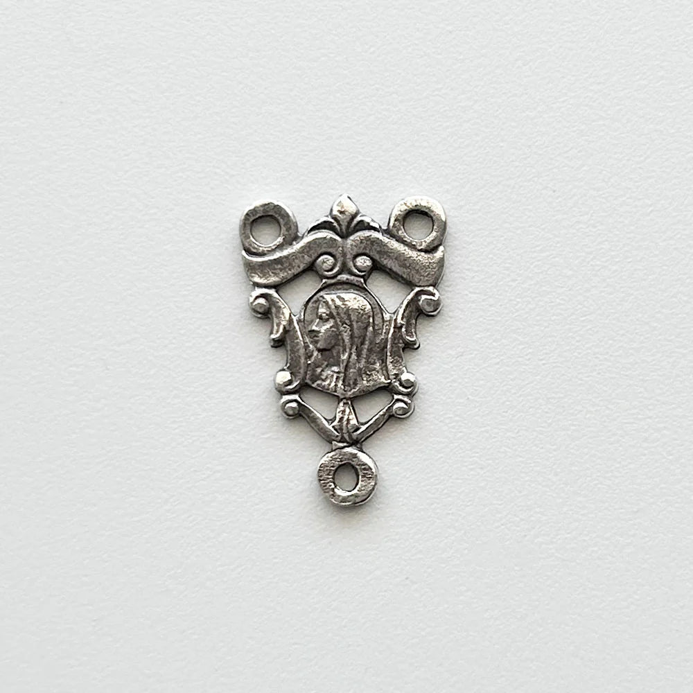 7/8" Jesus Mary Profile Antique Rosary Center Model CE451