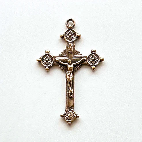 2" Trinity Crucifix Antique Rosary Model CX478