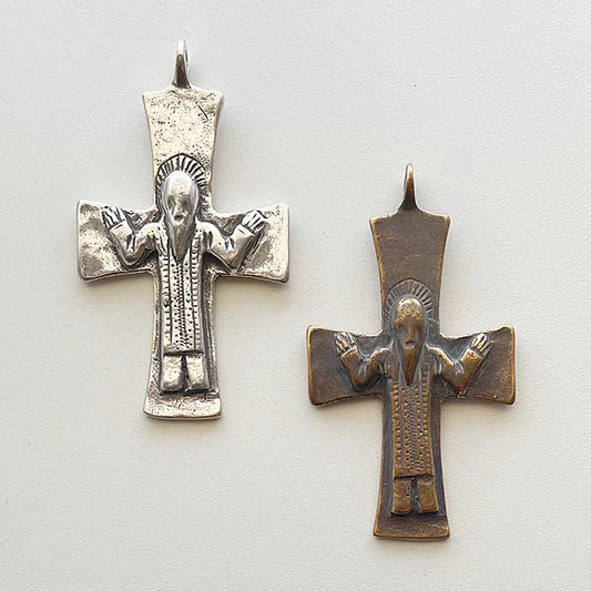 2 1/2" Ancient Benediction Pendant Large Antique Vintage Model CR497