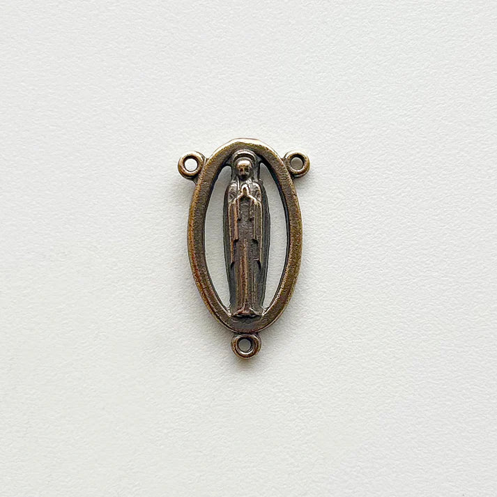 7/8" Oval Antique Rosary Center Model CE562