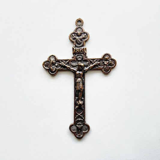 2 1/4" First Communion Crucifix Large Antique Model CX566