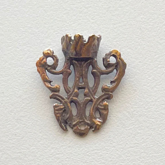 1/2" Small Crown Antique Rosary Center Model CE629