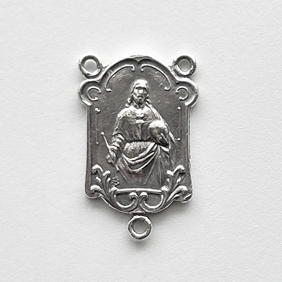 1 1/4" Our Lady of Lourdes Antique Rosary Center Model CE676