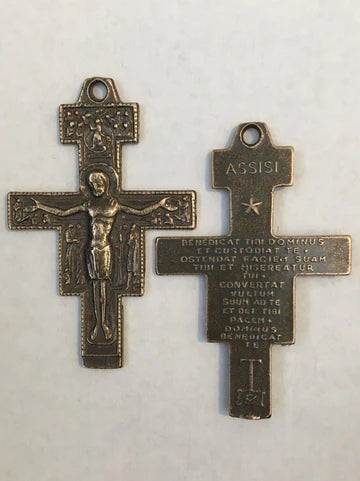 1 5/8" Small San Damiano Crucifix Antique Model CX685