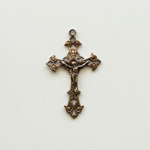 1 3/8" Delicate Openwork Crucifix Antique Model CX700