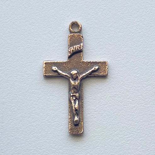 7/8" Tiny Small Simple Crucifix Antique Model CX706