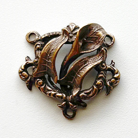1" Calla Lily Antique Rosary Center Model CE767