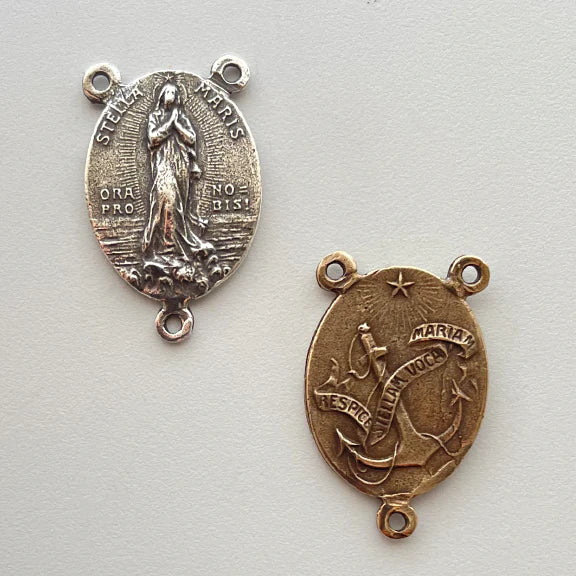 1" Stella Maris Antique Rosary Center Model CE790