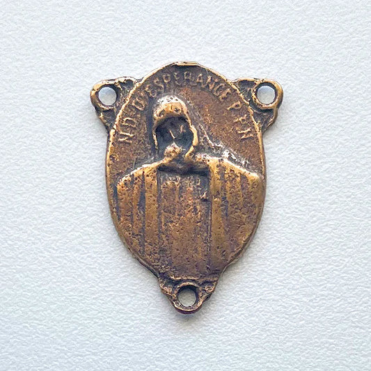3/4" Our Lady of Hope Antique Rosary Center Model CE822