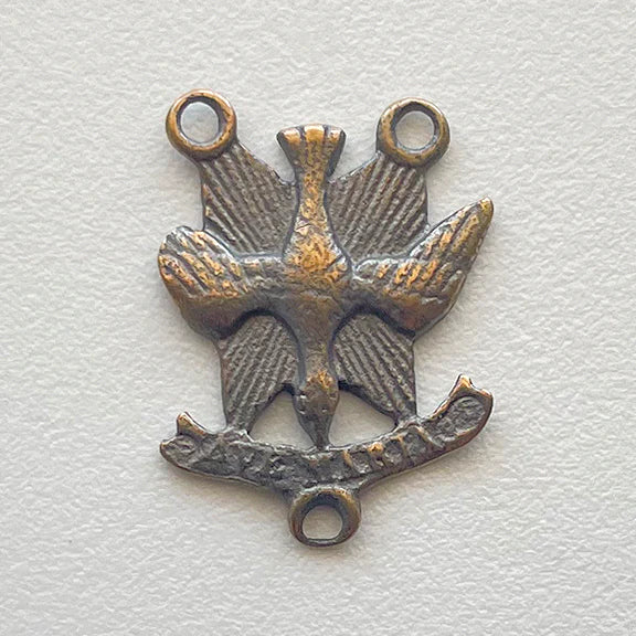 1/2" Tiny Small Holy Spirit Antique Rosary Center Model CE994