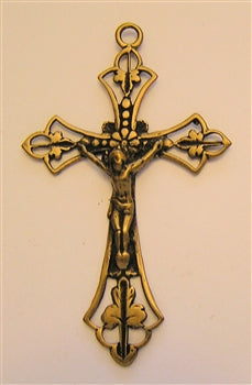 1 3/4" Victorian Openwork Crucifix Antique Model CX235