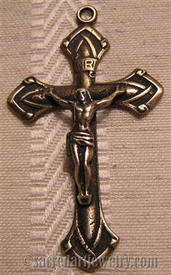2" Elegant Men's Crucifix Antique Rosary Model CX448