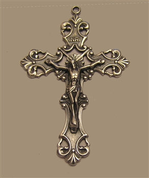 2 1/4" Ornate Crucifix Large Antique Model CX539