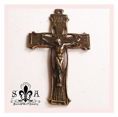 1 3/4" Elegant Crucifix Antique Model CX576