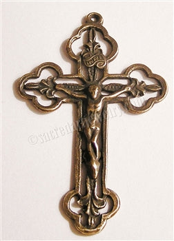 2 3/8" Openwork Crucifix Large Antique Model CX632