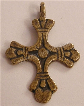 1 1/2" Templar Cross Pendant Antique Vintage Model CR670