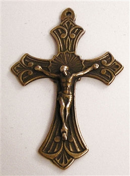 2" Victorian Crucifix Antique Rosary Model CX681