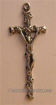 1 3/4" Floral Crucifix Antique Model CX719