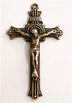 2" Art Deco Crucifix Antique Rosary Model CX723