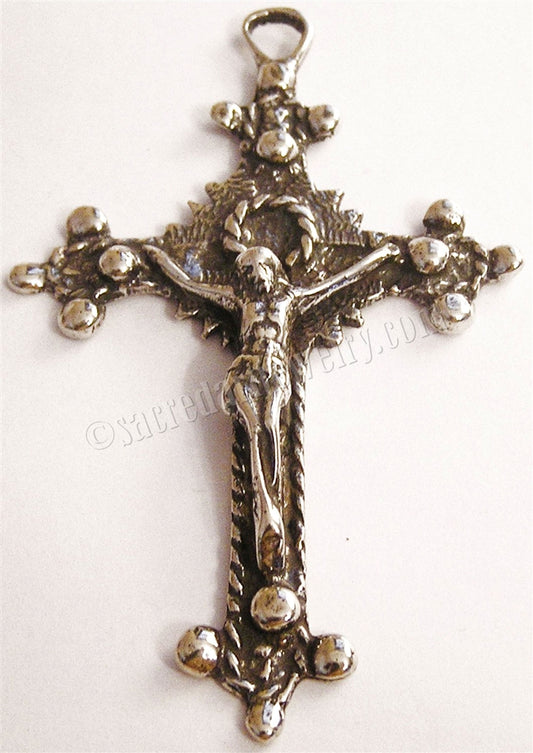 3 1/8" Pectoral Crucifix Large Antique Model CX740