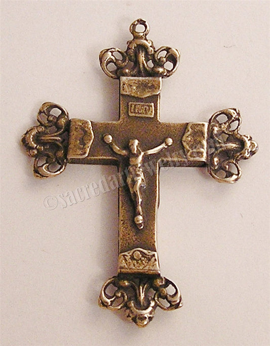 1 3/4" Ornate Crucifix Antique Model CX833