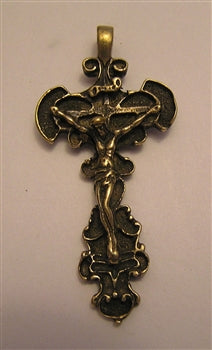 2" Crucifix Pendant Antique Rosary Model CX890