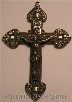 2 1/4" Elegant Old Crucifix Large Antique Model CX946