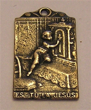 3/4" Jesus Are You There Medal - Antique Model ME1058