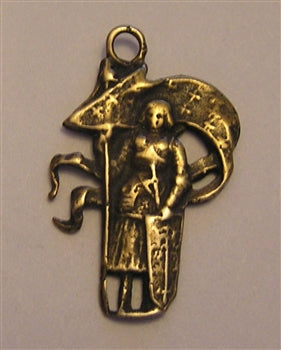 1" Joan of Arc Banner Medal - Antique Model ME1061
