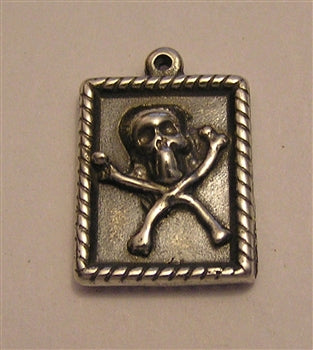 1" Skull and Crossbones Memento Mori Medal - Antique Model ME1113