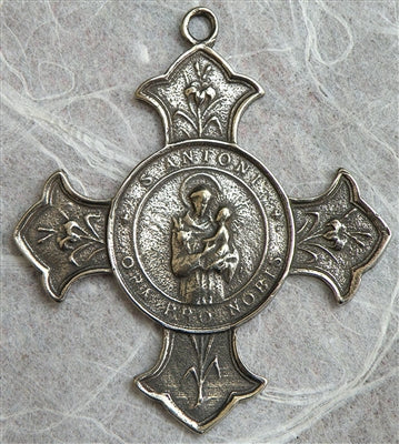 2 1/4" Armenian Cross Necklace Pendant of St Anthony ME376